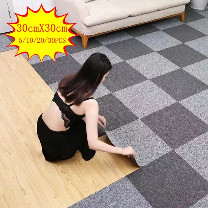 30X30 cm autoadesivo antiscivolo blocco di giunzione pavimento tappeto muto tappetino camera da letto tappeto assorbimento d'acqua e antiscivolo soggiorno casa