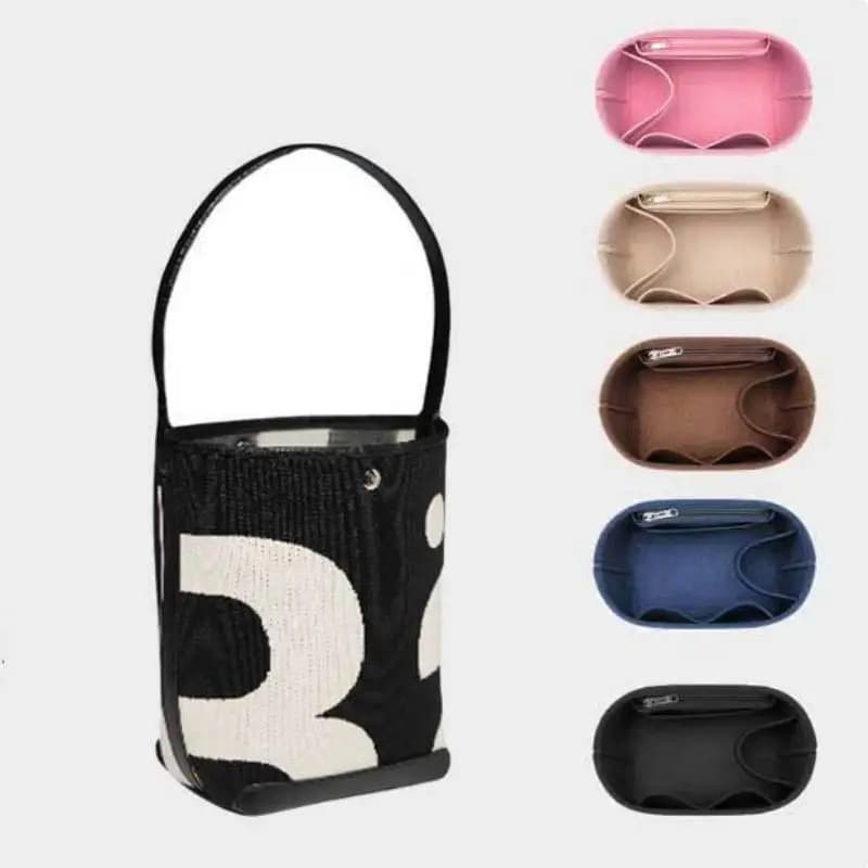 Borsa con inserto in feltro Inserto per organizer cosmetico per borsa Goyard, borse per trucco con cerniera, borsa interna adatta per borse di lusso da donna
