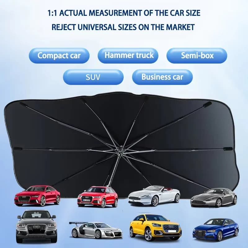 Car Parasol Inside The Front Windshield Sunscreen Sunshade Artifact Car Sunscreen Insulation Sunshade Portable Storage Cars Part