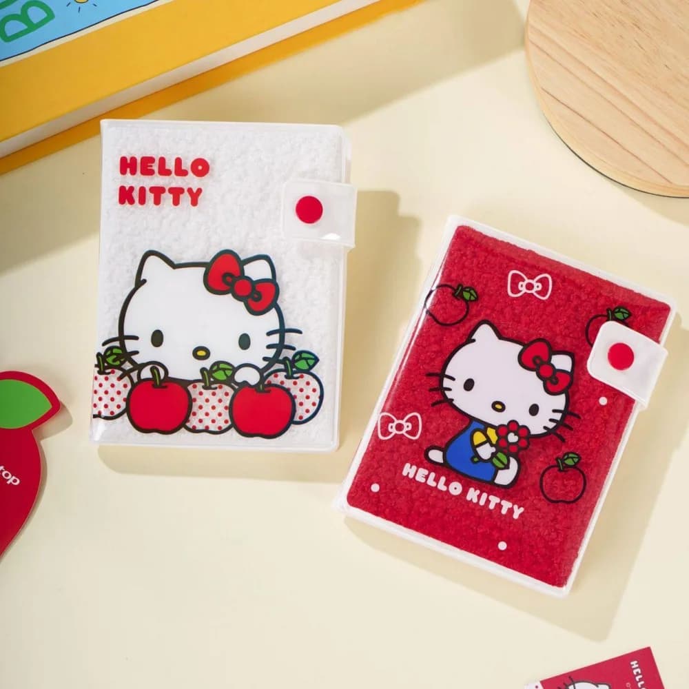 Genuine Hello Kitty Plush Snap Diary Sanrio Kt Cat Portable 64K Lined Notebook Planner For On-The-Go Quick Notes Travel Planning