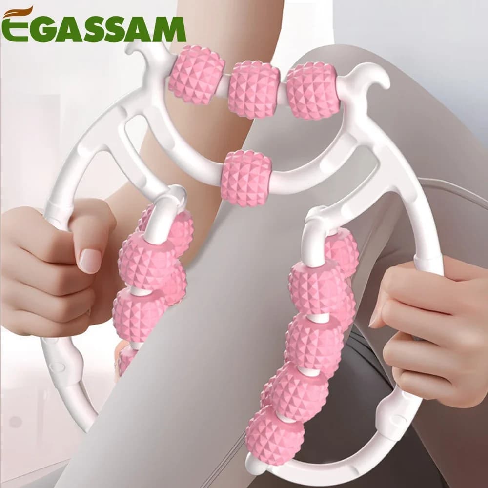 Muscle Roller, Trigger Point Massage Foam Roller Stick for Leg, Arms, Tennis Elbow Fascia Muscle Roller, Hard Spiky Massage Ball