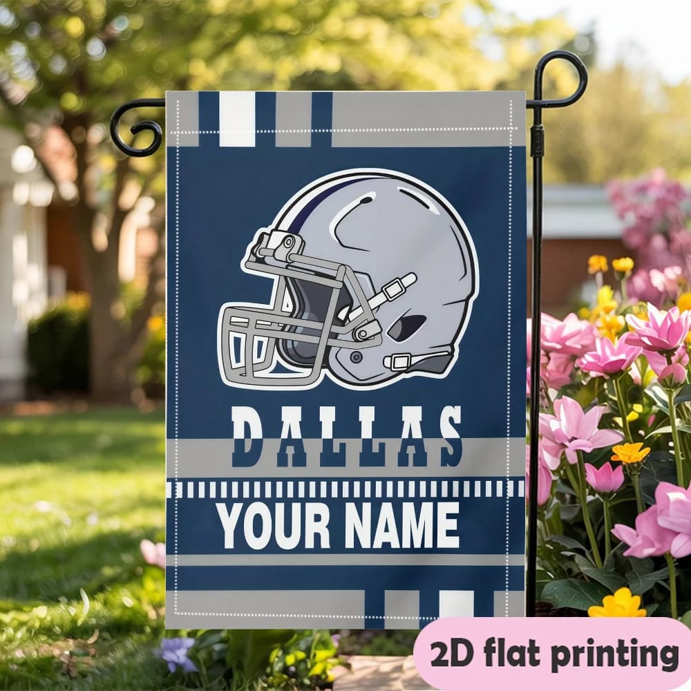 1pc double-sided Customizable Football Helmet Stripe arden flag personalized custom Name Outdoor flagpole 30*45cm(12x18in)