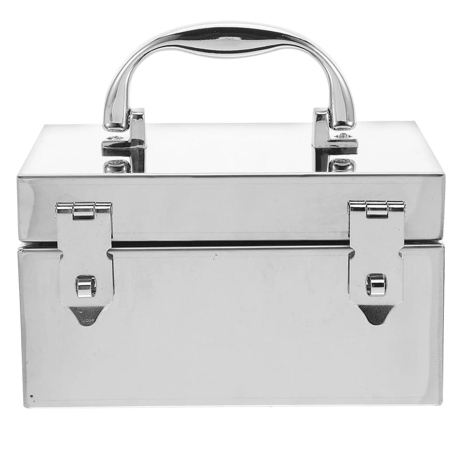 Cassetta di Sicurezza in Acciaio Inox con Serratura a Chiave, Resistente, per Ufficio, Negozio, Configurazione Mobile, Ignifuga