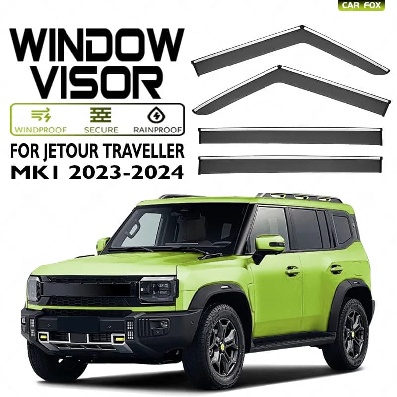 Per Jetour Traveller 2023+ Finestra di Automobile Visiera Tenda Rifugi Parabrezza Finestrino Laterale Pioggia Parasole Accessori Auto