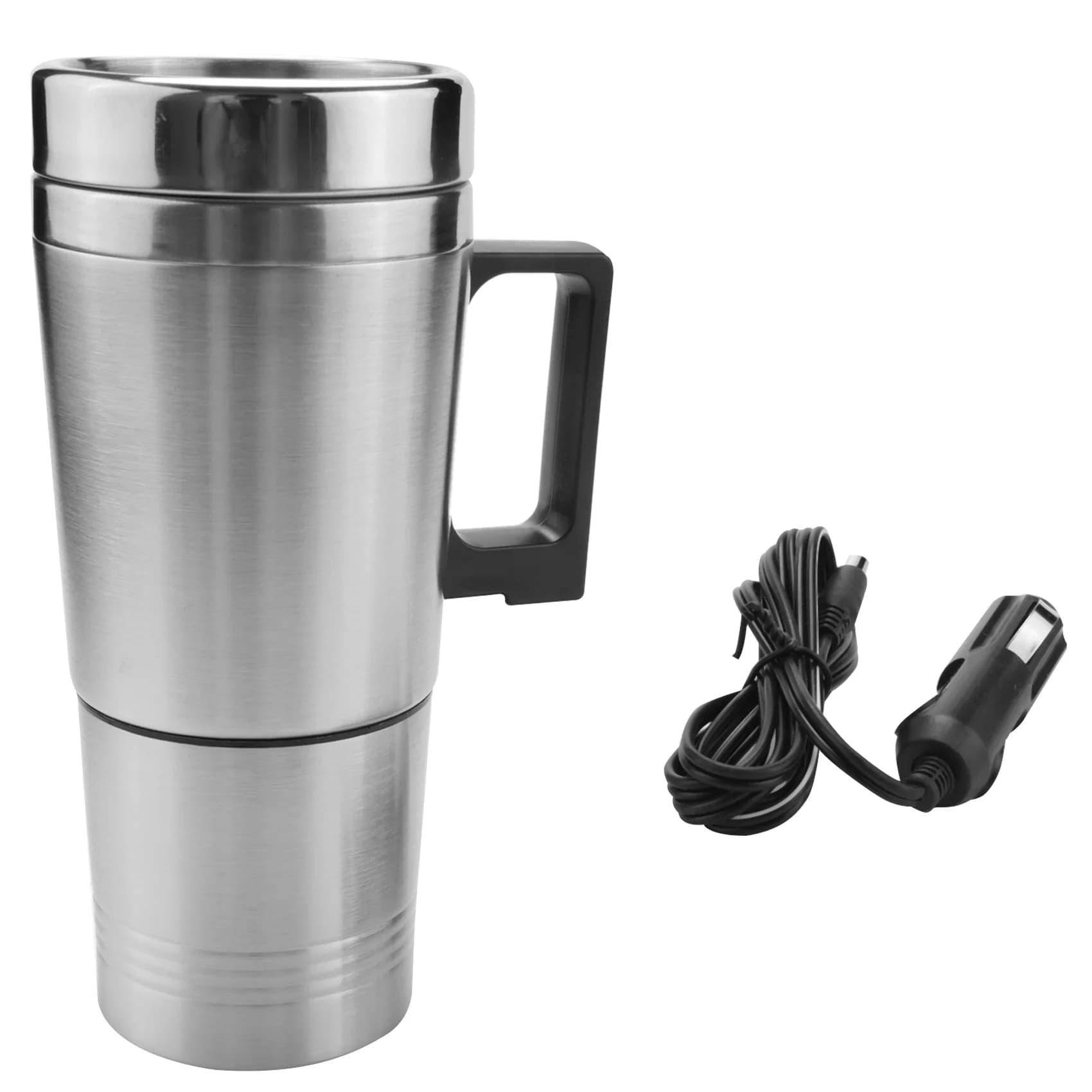 Car Heating Kettle, Simple 12V 300Ml Portable In Car Coffee Maker Tea Pot Vehicle Heating Cup Lid Outdoor Water Bottle Electric