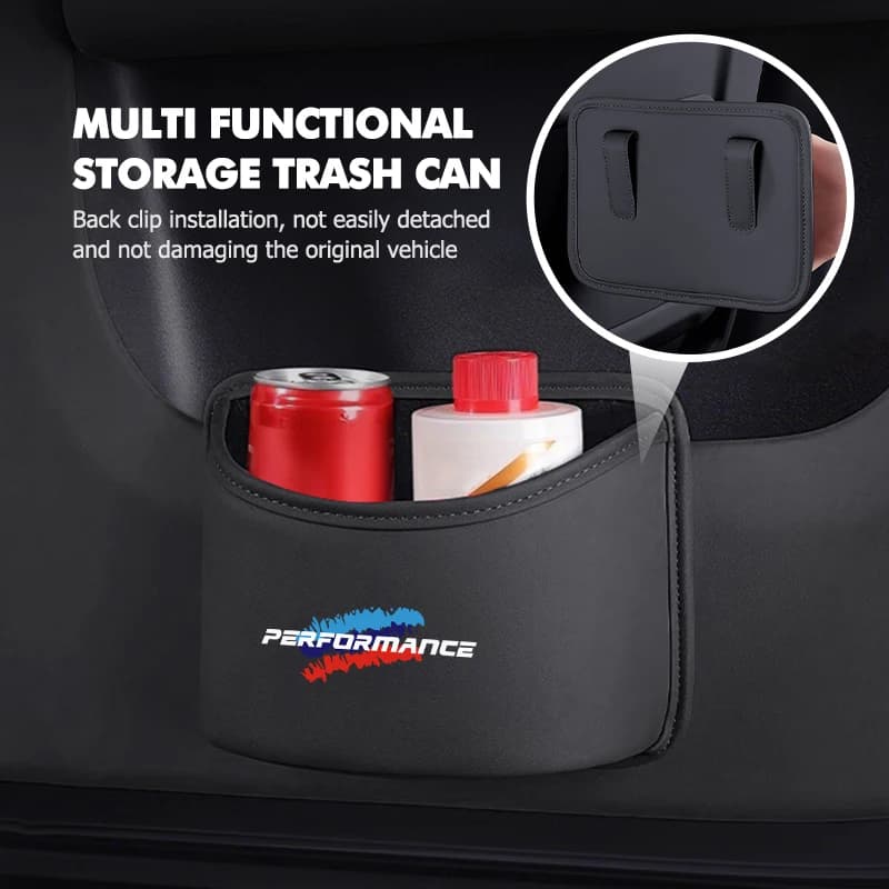 Car Trash Can Suspended Garbage Bin Storage Bag Accessories For BMW E91 E92 E93 E60 F10 F30 E39 E36 E87 X3 X5 E70 E46 E90