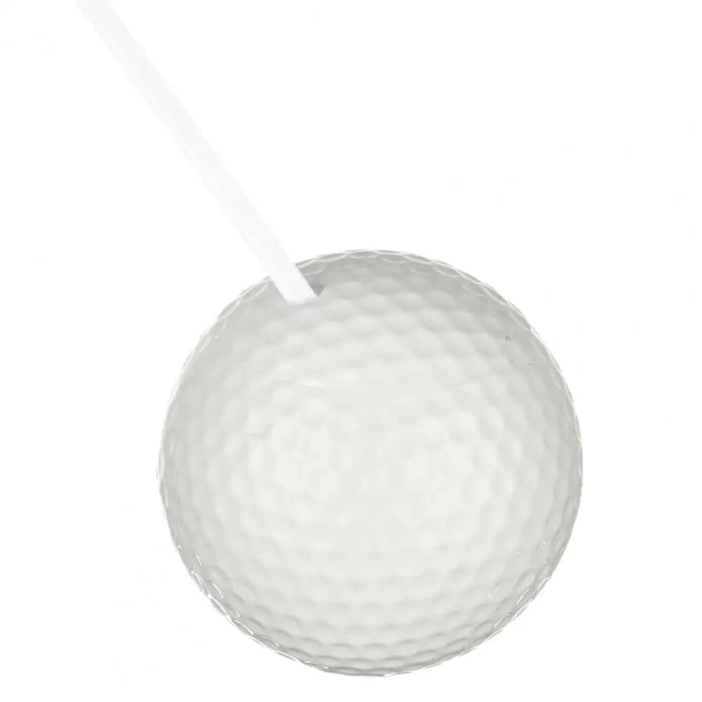 Bicchieri da palla da 600ml tazza da Cocktail con tazza da Golf in paglia regalo a prova di perdite in plastica tazza di paglia per bevande con Design a forma di Golf portatile