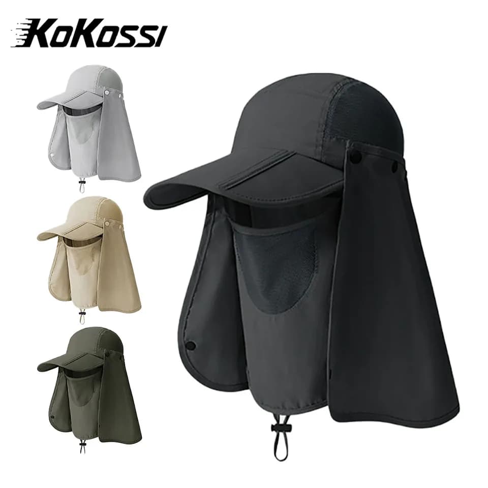 KoKossi Protective Hat for Face Outdoor Sports Climbing Cycling Breathable Mask Detachable Waterproof Solar Protection Hood