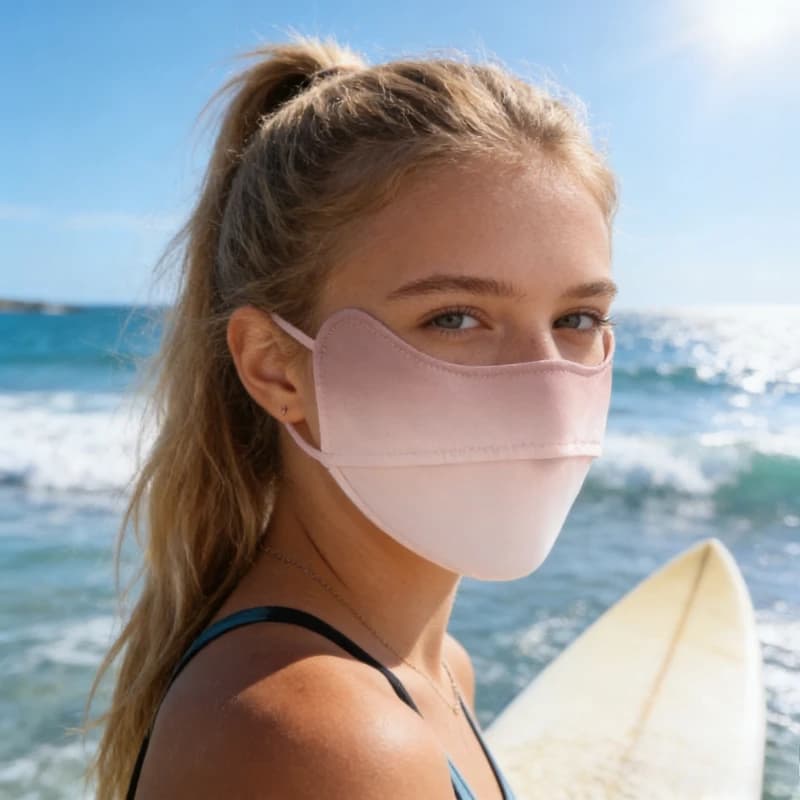Women's Ice Silk Summer Mask, UV Protection, Outdoor Cycling, Solar Protection, Breathable, Fresh Wind, Cotton Slim Mask