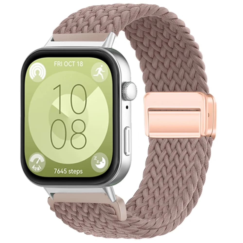 Correa per HUAWEI orologio fit 3 cinturino in nylon magnetico intrecciato solo loop cinturino di ricambio braccialetto da polso per HUAWEI fit3 2024 Band