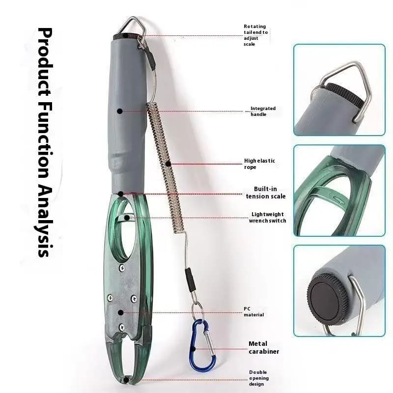 With Weight Scale Fishing Accessories Fishing Lip Gripper Fish Plier Hand Grip Hook Gripper Portable Aluminum Alloy Fishing Grip