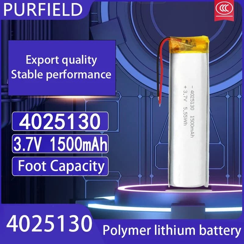 3.7V 4025130 Polymer Lithium Battery 1500mah For DVD GPS Bluetooth Recorder Mirror Headlight Cabinet LED Strip light Strip cell