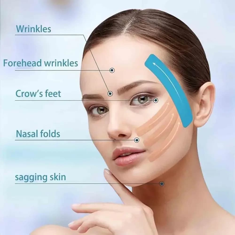 2.5CM*5M Kinesiology Tape For Face V Line Neck Eyes Lifting Wrinkle Remover Sticker Tape Facial Skin Care Tool Elastic Bandage