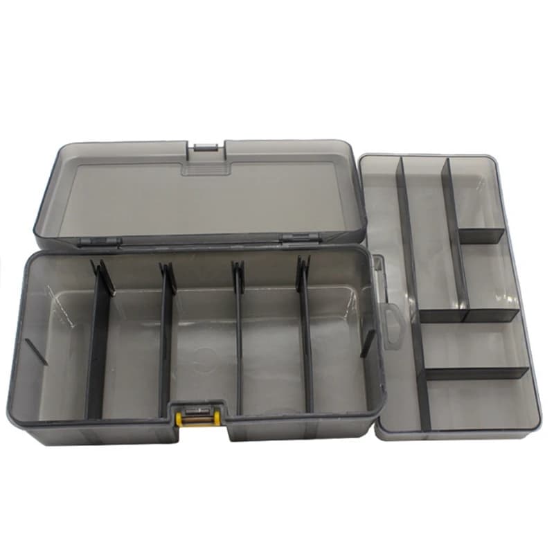 New Arrival Fashion Double Layer Fishing Tackle Box Lures Bait Storage Case Organizer Container Organizer Container Accessories