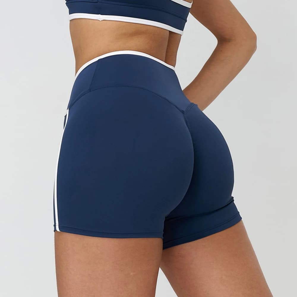 Pantaloncini Yoga Estivi Senza Cuciture a Vita Alta, Leggings Sportivi Elastici da Donna, Pantaloncini da Ciclismo Traspiranti, Pantaloncini da Palestra Effetto Push-Up per Donna