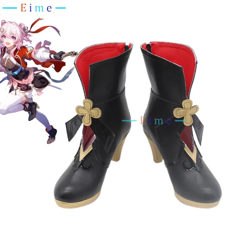 March 7th Cosplay Shoes Halloween Carnival Boots Game Honkai Star Rail Cosplay Props PU Leather Shoes Custom Made
