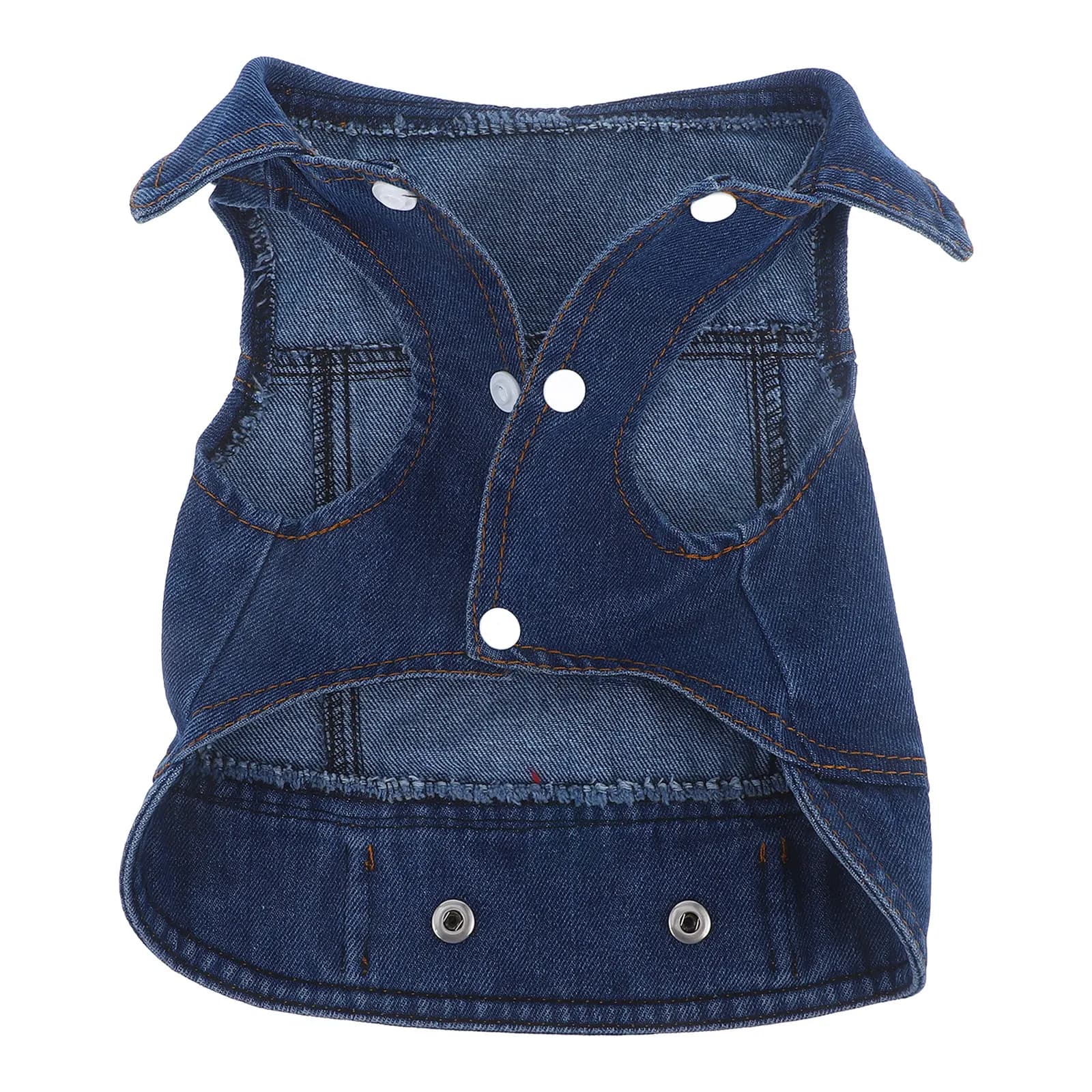 Gilet in Denim per Cani, Giacca Senza Maniche per Cuccioli di Taglia Piccola e Media, Taglia M, Protezione Post-Taglio, Elegante e Alla Moda per l'Inverno