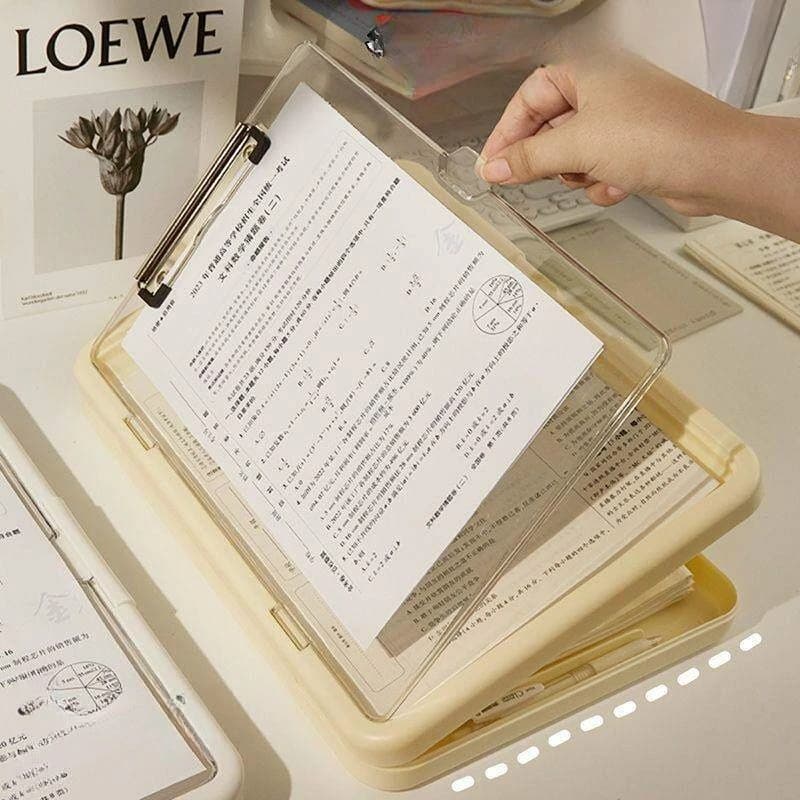 Multi Functional A4 Student Folder Exam Pad Paper Storage and Organization Board Clip Office File Special Folder