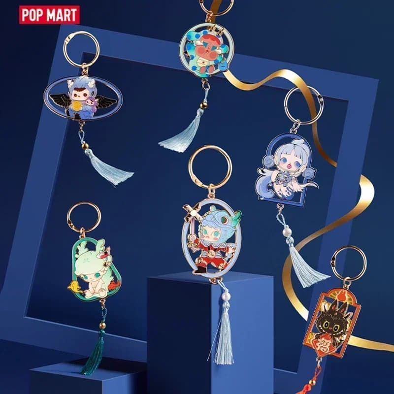 POP MART Loong presenta la serie Treasure - Ciondolo scatola cieca originale scatola misteriosa a sorpresa simpatici ornamenti di figure anime