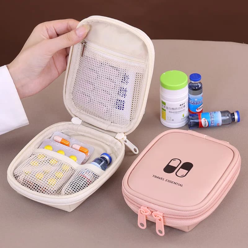 First Aid Kit Organizer Travel Supplies Cute Medical Emergency Pouch Portable Medicine Bag Household Medicine Pill Storage Bag