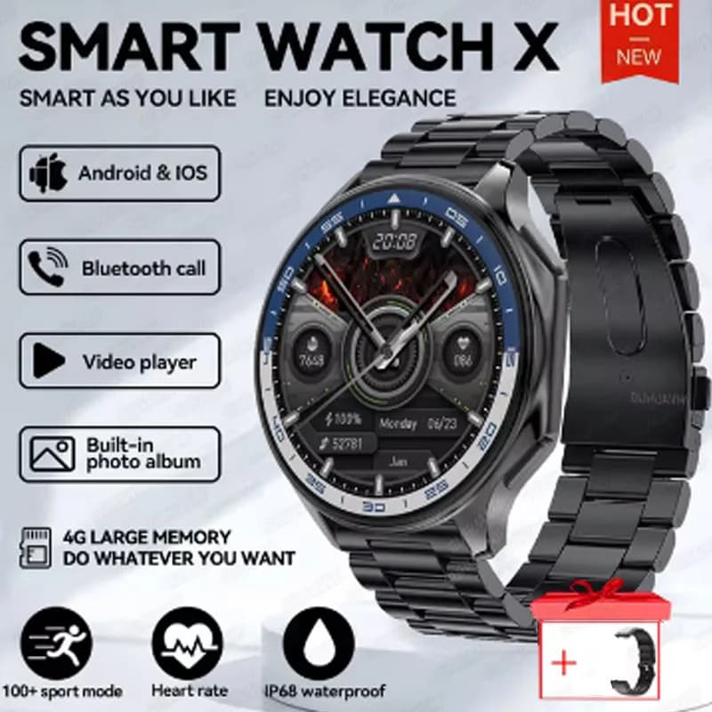 1.43 "Bluetooth Chiamata Schermo HD Orologi Tasti Rotanti IP68 Smartwatch Donne per HTC Wildfire E star Honor V30 DOOGEE S110