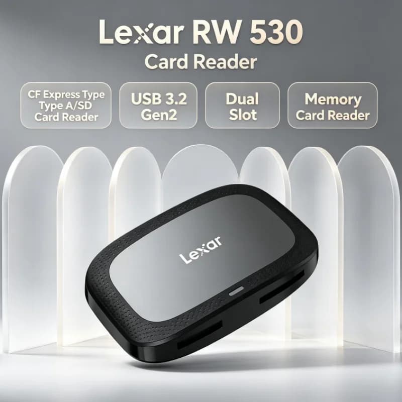 Lexar CFexpress Type A / SD Memory Card Reader Dual Slot CFA Max 900MB/s RW530 SD Card Reader USB 3.2 Gen2