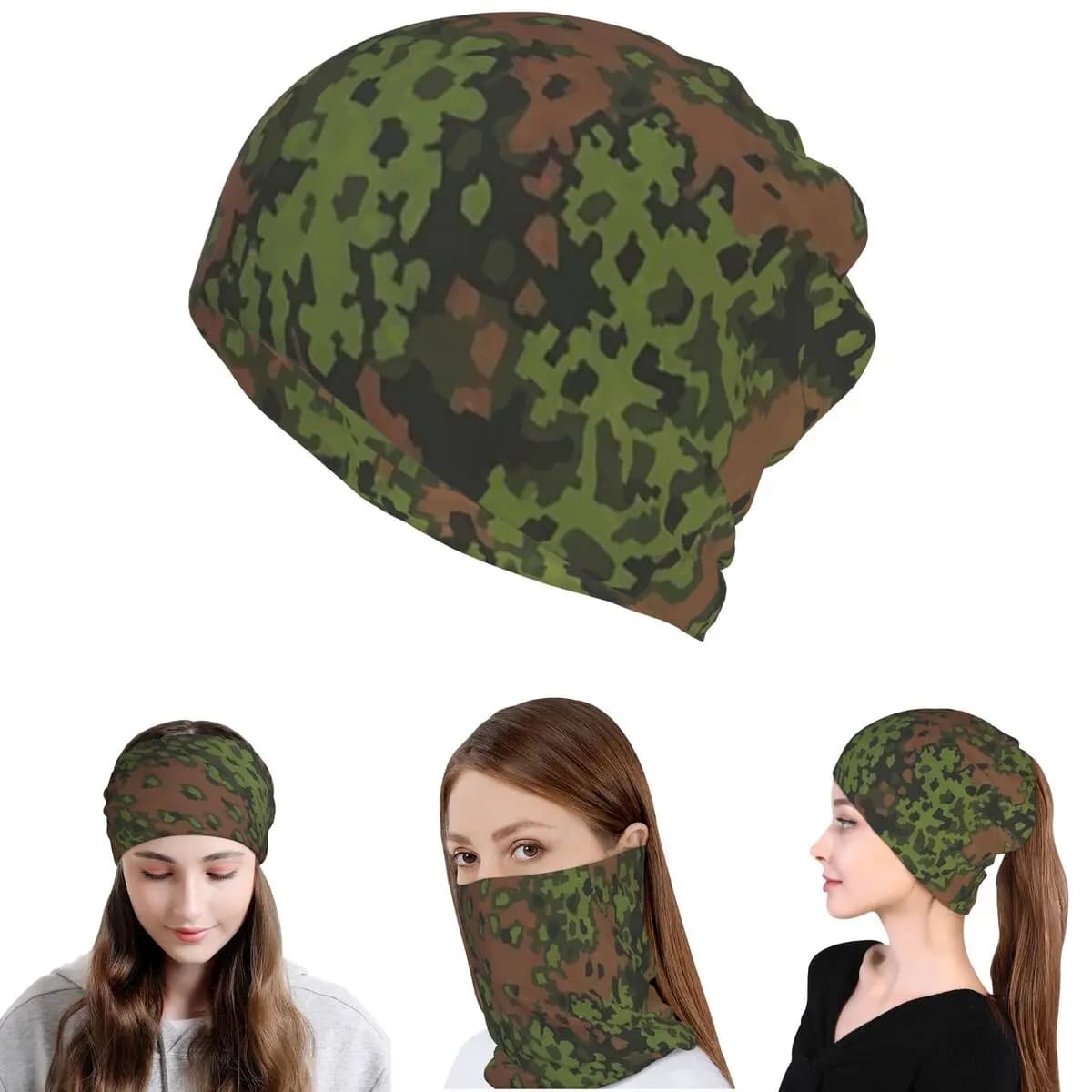 Bandana mimetica militare tedesca Splintertarn della Seconda Guerra Mondiale, copricollo, maschera, sciarpa, fascia per la testa, berretto per uomo e donna