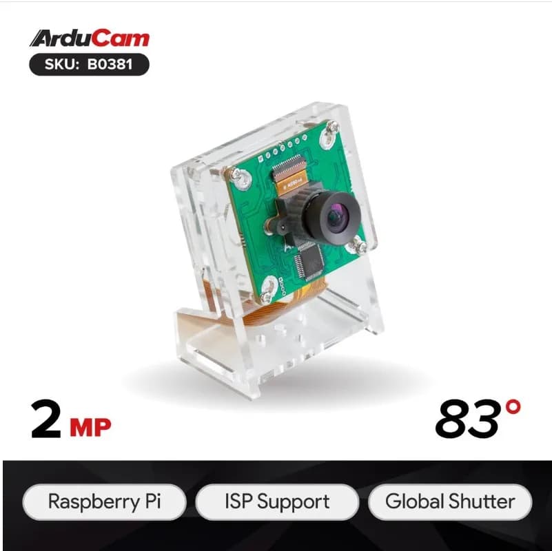 Arducam PiVariety OV2311 Single camera with global 2 MP (NIR) shutter - Raspberry Pi ISP/Gstreamer Plugin