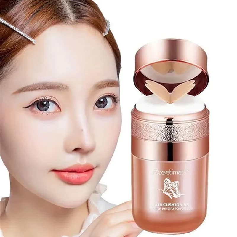 BB Cream con cuscino d'aria, correttore idratante, idratante liscio, trucco per fondotinta con cuscino a farfalla, contiene pianta squalano