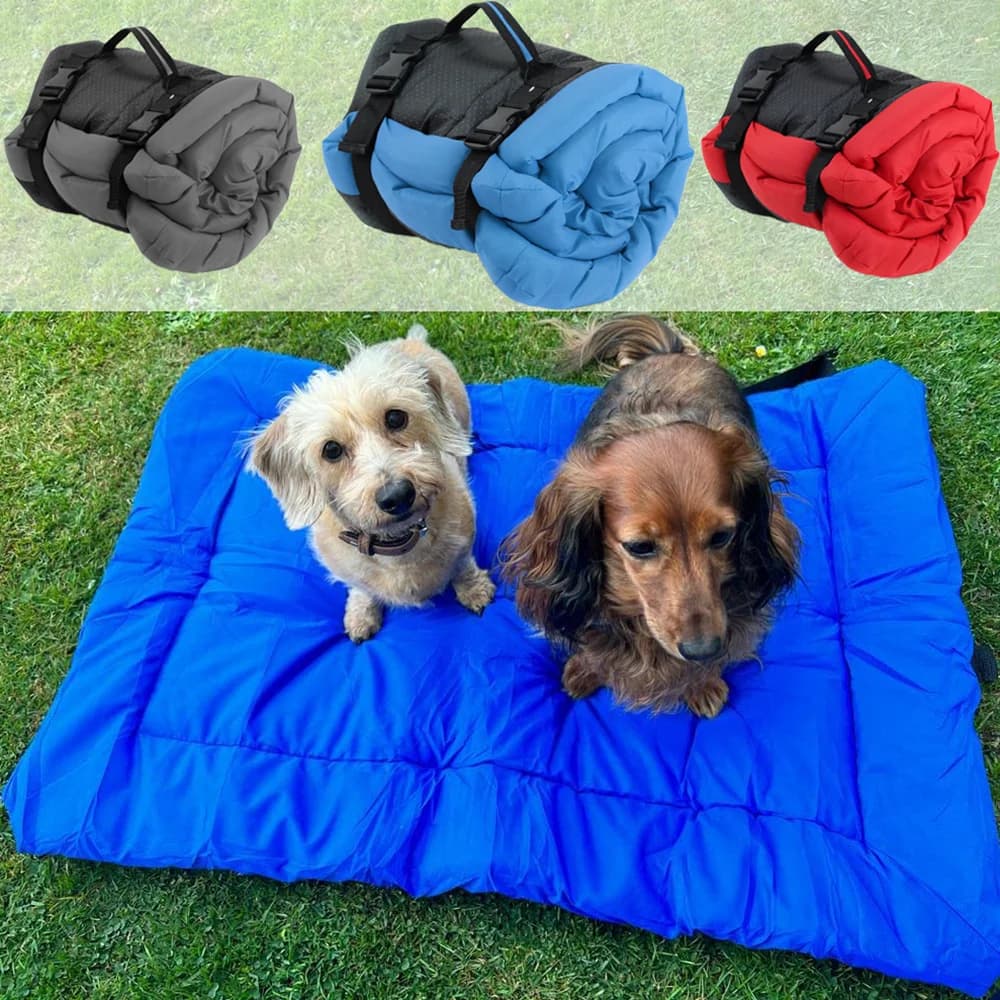 Cuscino per tappetino da letto portatile pieghevole impermeabile per cani e gatti, per viaggi all'aperto, campeggio, seggiolino auto, lavabile e durevole