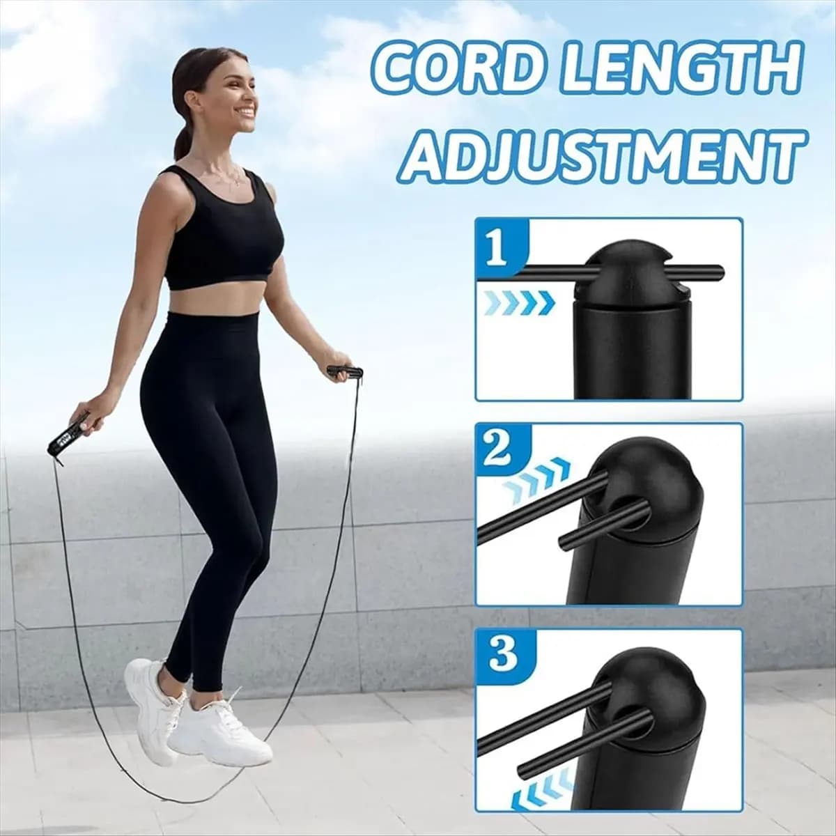 A39M Jumping Corda with Counter Corda for Wireless Jumping Corda for Smart Jumping Corda for Jumping With Counter