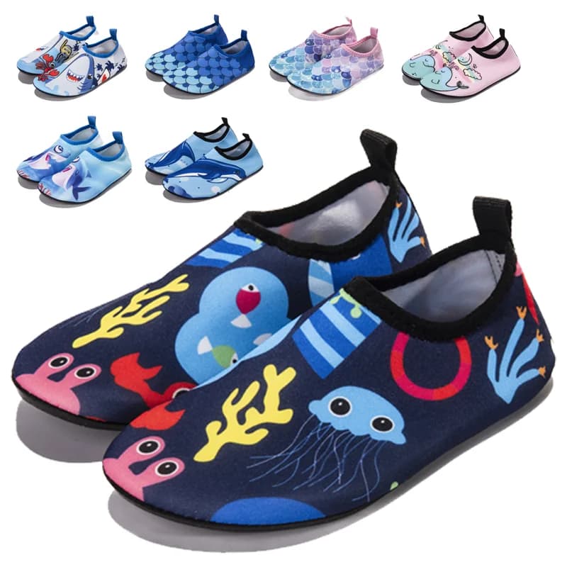 Kids Beach Shoes Swimming Shoes for Boys and Girls Fast Drying Water Shoes Indoor Slippers for Soft Floor Swimming Socks for Snorkeling