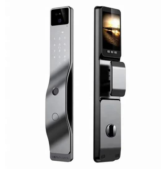 3D Face Recognition China Made Automatic Outdoor Waterproof Security Camera TTLock Tuya NFC Wifi Front Entry Smart Door Lock Set