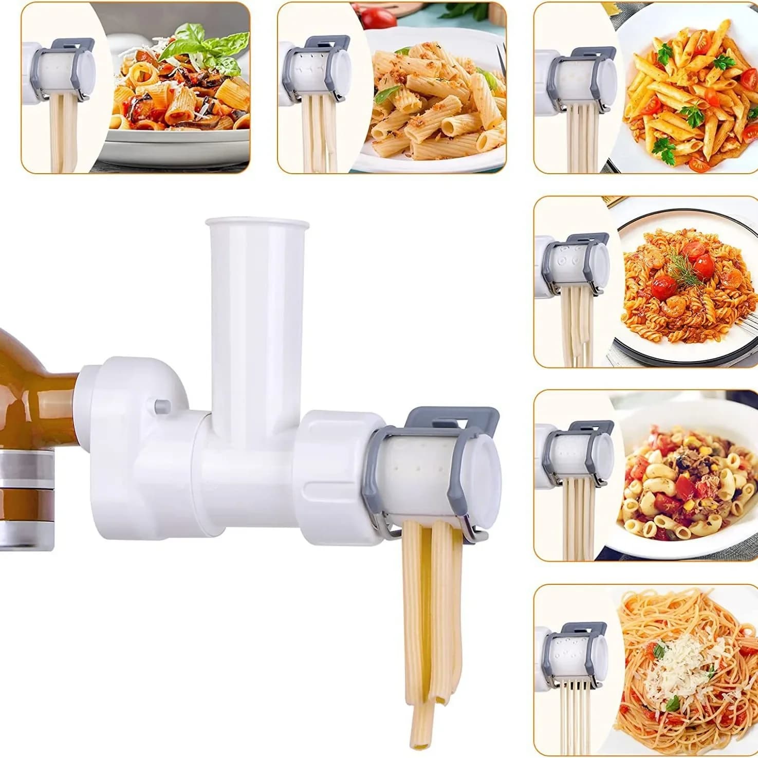 Accessorio per impastatrice verticale KitchenAid, macchina per pasta con 6 diverse forme di pasta per l'esportazione, adatto per accessori da cucina