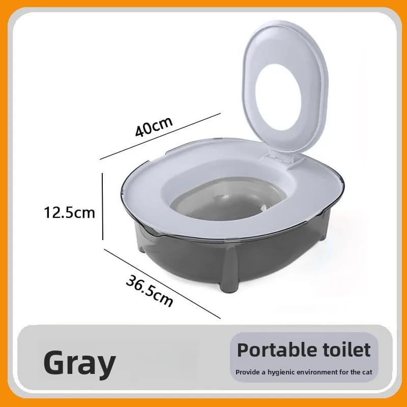 New Flush Cat Toilet Squat Litter Pan Extra Large Anti Splash Factory Direct Global Sale Cat Litter Box Enclosure Cat Toilet