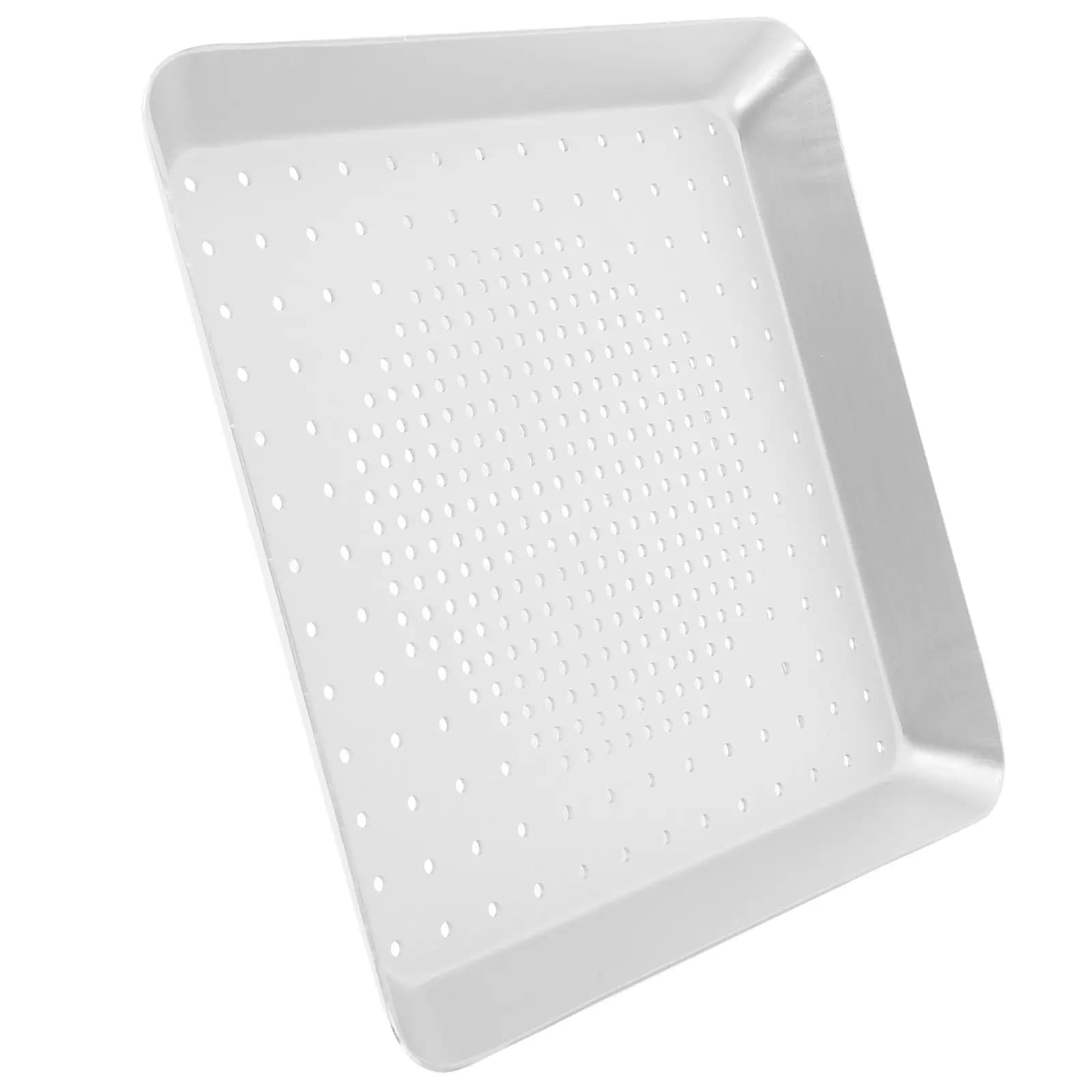 12x16 Inch Aluminum Alloy Pizza Baking Pan Rectangular Perforated Tray for Crispy Pizza Crisper Even Heat Distribution Easy