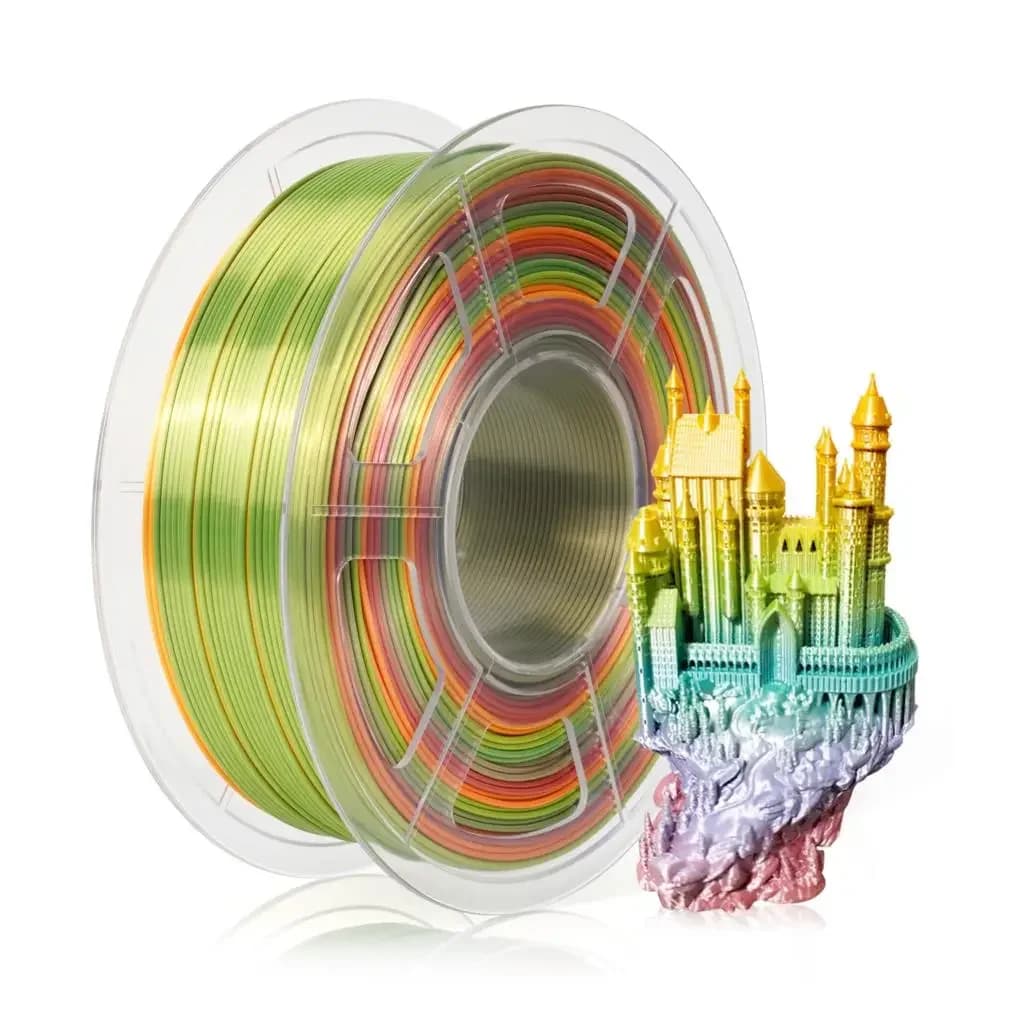 Filament PLA Silk Multicolor Magic Rainbow 1.75mm 1KG Colorful Spool for 3D Printing Mystic for FDM Printers