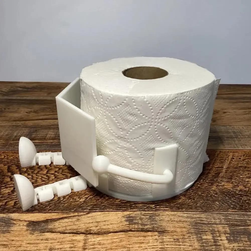 New 3D Printed Creative Toilet Paper Holder Stand-Fun Sitting Posture Design Vertical Tissue Holder Reading Buddy Bathroom Use