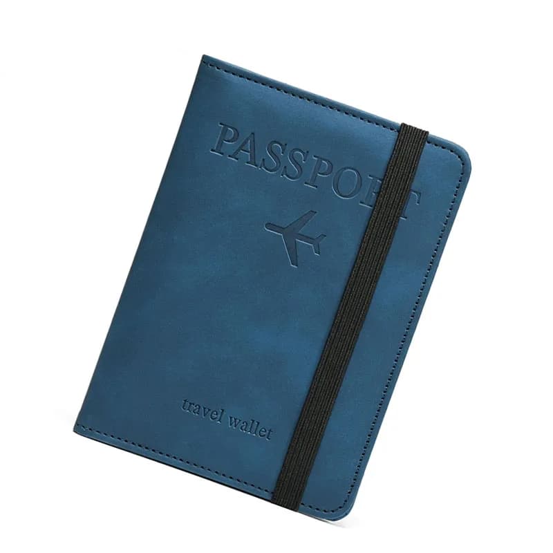 Passport Cover PU Leather Simple Multifunctional Travel Passport Holder Fashion Card Wallet Document Organizer Case