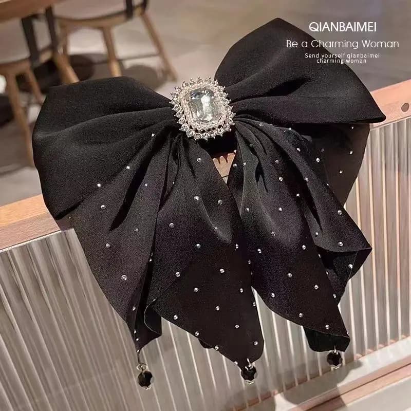 Korean Star Internet Celebrity Butterfly Bow Large Hair Clip Headband Spring Clip Women's High-end Temperament in All Seasons