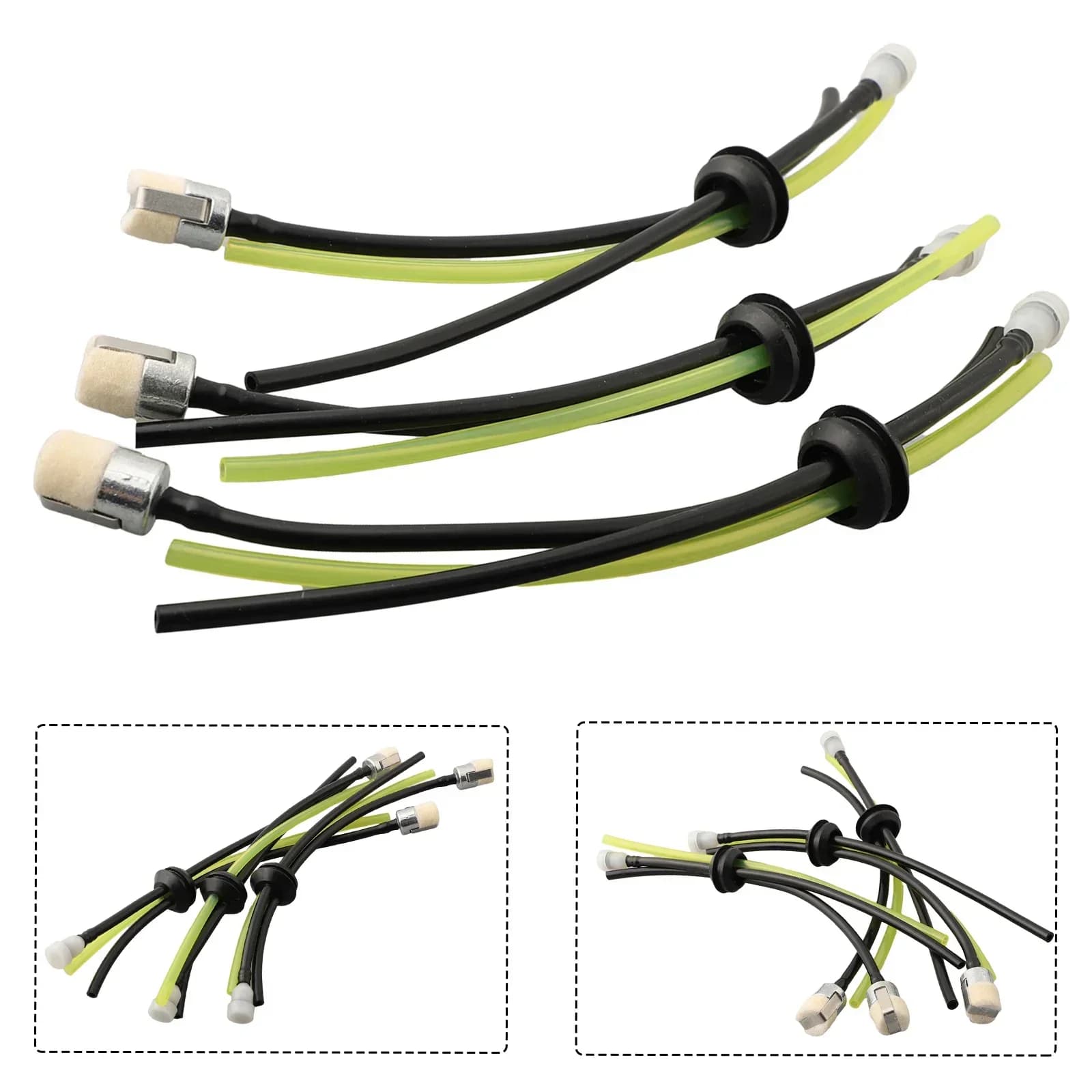3 pcs Reservoir Gas Fuel Passive Plastic Sphyte Tube + Rubber For Echo GT-200 SRM-2100 Fine Joint Fan Replace OEM 90097 900103