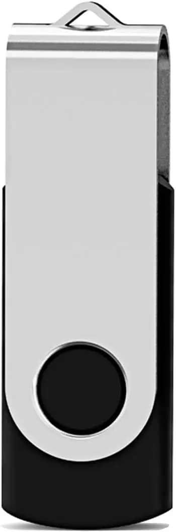 Chiavetta USB 2.0 da 32GB - Nera, Archiviazione Portatile per File, Foto, Musica