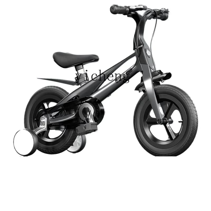 Tqh Bicicletta per bambini Bicicletta per ragazzi e ragazze 2-6 anni Novità con ruota da allenamento Bici per bambini