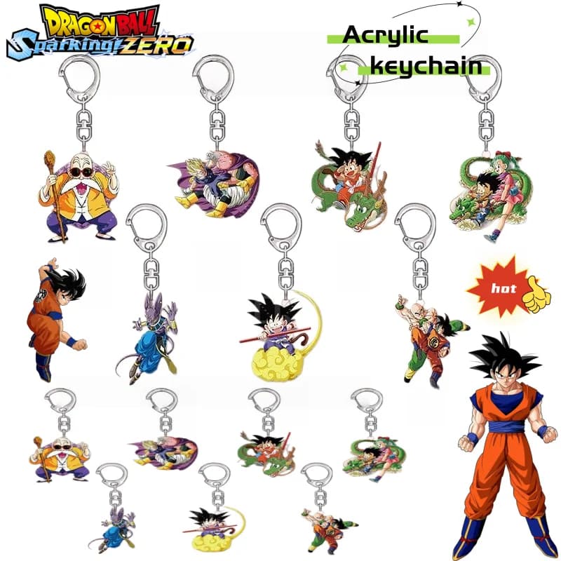 Portachiavi Dragon Ball, carino, alla moda, personalizzato, creativo, semplice ed elegante, ciondolo per zaino in acrilico, regalo per amici