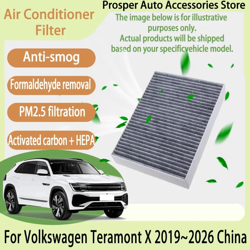 Per Volkswagen Teramont X 2019 ~ 2026 Auto Cabina Polline Condizionata Filtro A/C Filtro Cabina con Carbone Attivo Accessori Auto