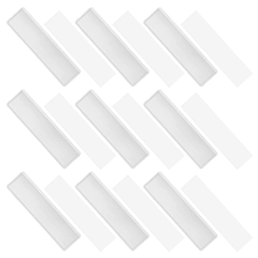 30 set di buste in plastica porta etichette autoadesive trasparenti impermeabili per scaffali etichetta con nome per scaffale in filo metallico per ufficio supermercato