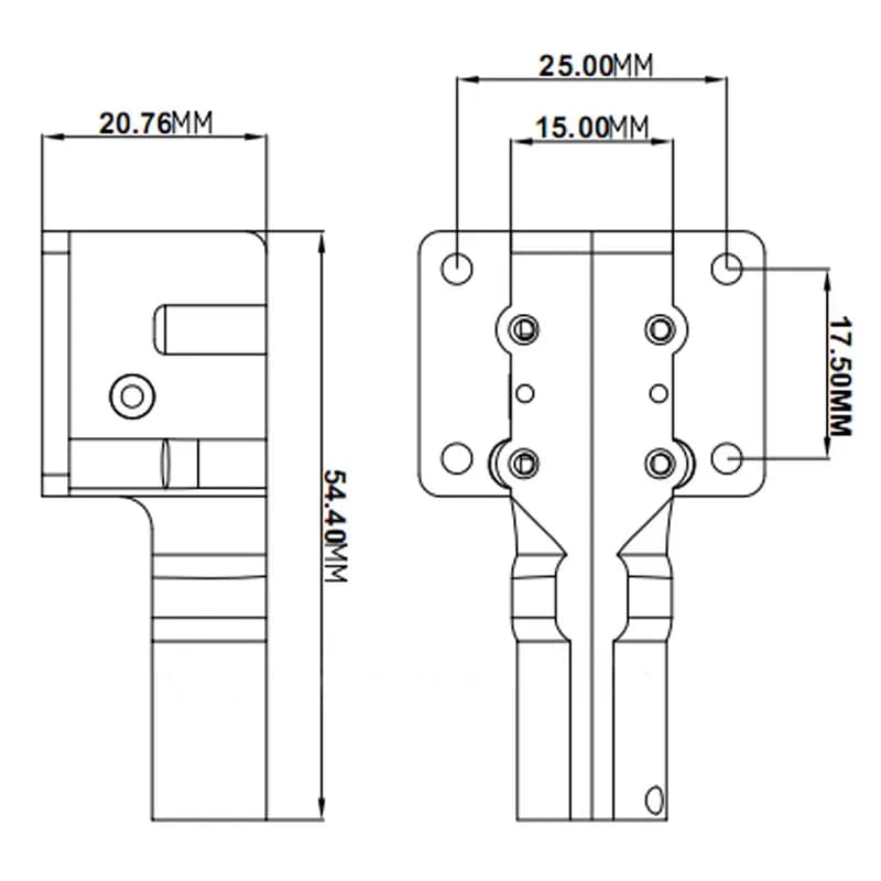 2PCS 25g Mini Metal Worm Servo Electric Retractable Landing Gear 113/77mm For RC Fixed Wing Drone DIY Replacement Parts