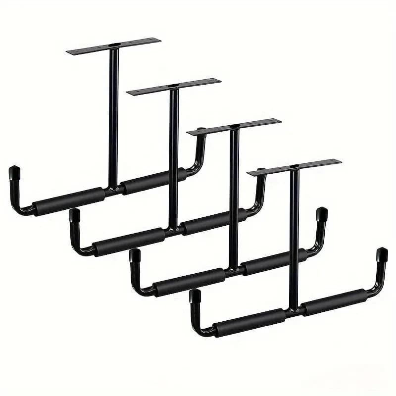 1pc Metal Garage Storage Hook Rack, Wall/Ceiling Installation, Heavy Duty Practical Hooks, Ladder Hooks, Suitable for Hanging H