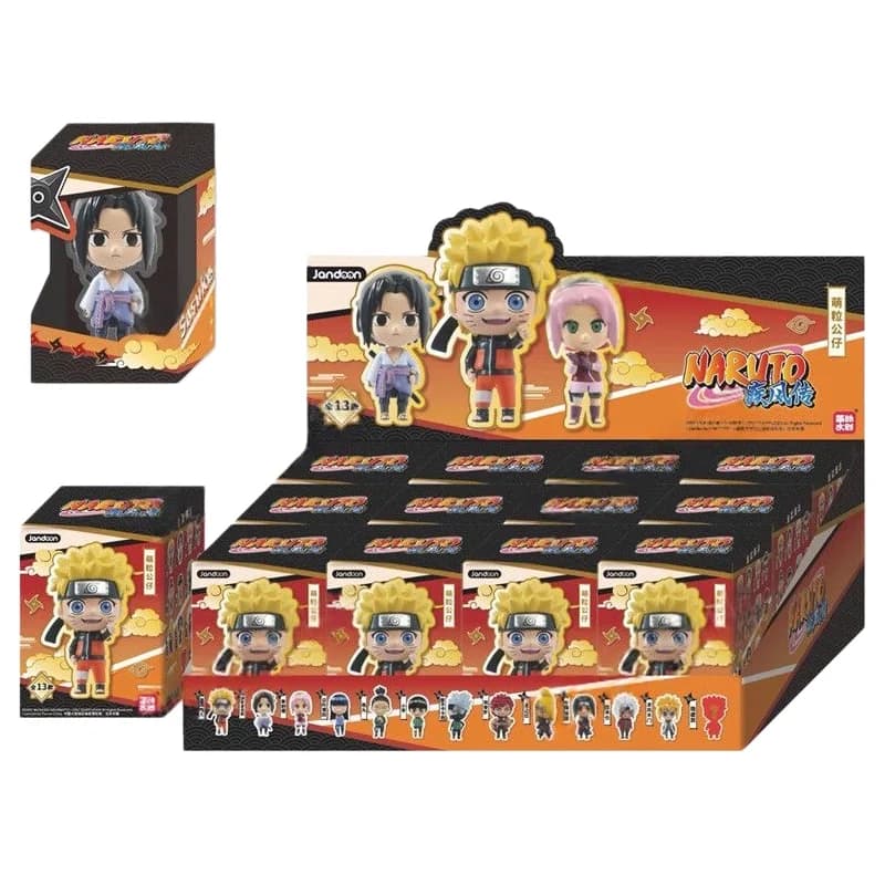 Jandoon Naruto Blind Box Cute Grain Doll Naruto Uzumaki Itachi Action Finger Ornament Genuine Decorative Toy Gift