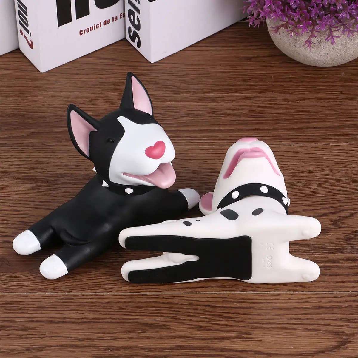 2 Pezzi Fermaporta a Forma di Cane, Design Cartone Animato, in PVC, per Uso Domestico, Decorativo, Cuneo di Sicurezza per Pavimenti, Tappeti, Legno e Piastrelle